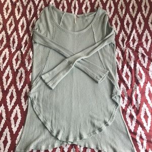 Free People waffle knit long sleeve